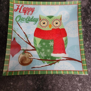 Happy Owliday Pfalzgraph Plate in Box with‎ Original Papers